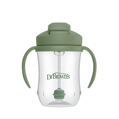 Dr. Brown's Milestones, Baby's First Straw Cup Sippy Cup with Straw, 6m+, 9oz/270ml, Coral, BPA Free