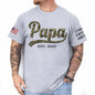 Personalized Fathers Day T-Shirt, Custom Grandpa Grandkids Name Shirt, Papa Shirts, Dad Gifts for Fathers Day and Christmas