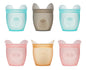 Zip Top Reusable 100% Silicone Baby + Kid Snack Containers - The only containers that stand up, stay open and zip shut! No Lids! Made in the USA - Teal Bear