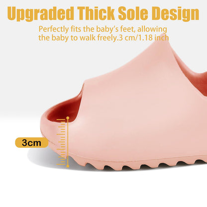 bolukets Toddler Little Kids Slides Sandals, Summer Slip On Lightweight Slippers for Boys and Girls, Beach Pool Anti-Slip Water Shoes Indoor Outdoor Sandals