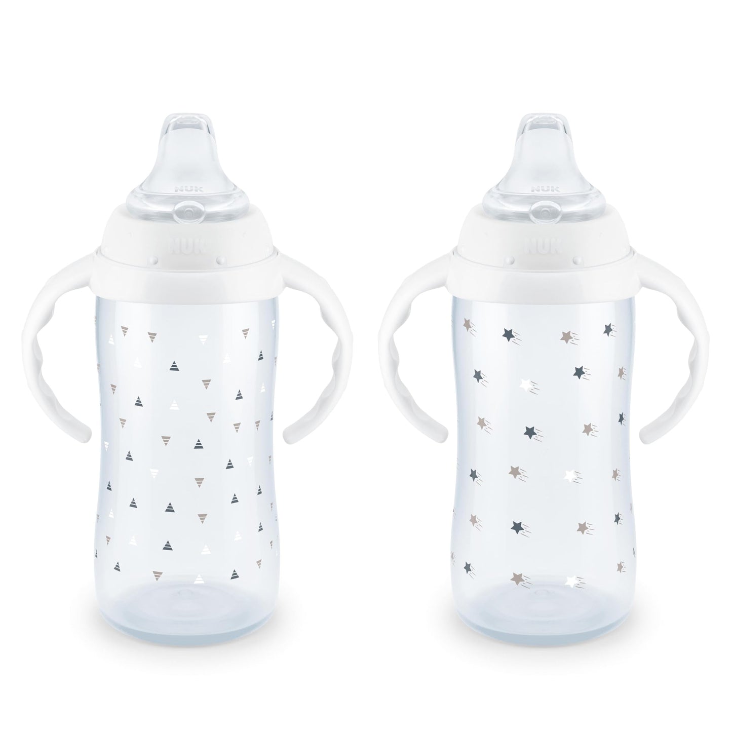 NUK Learner Cup, 10 oz, 8+ Months, 2 Count – BPA Free, Spill Proof Sippy Cup