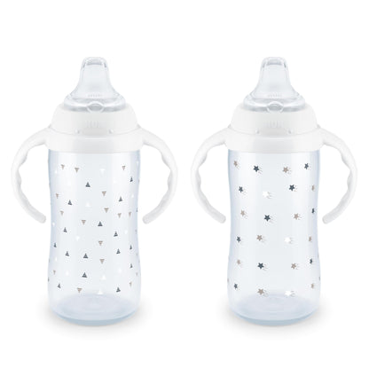 NUK Learner Cup, 10 oz, 8+ Months, 2 Count – BPA Free, Spill Proof Sippy Cup
