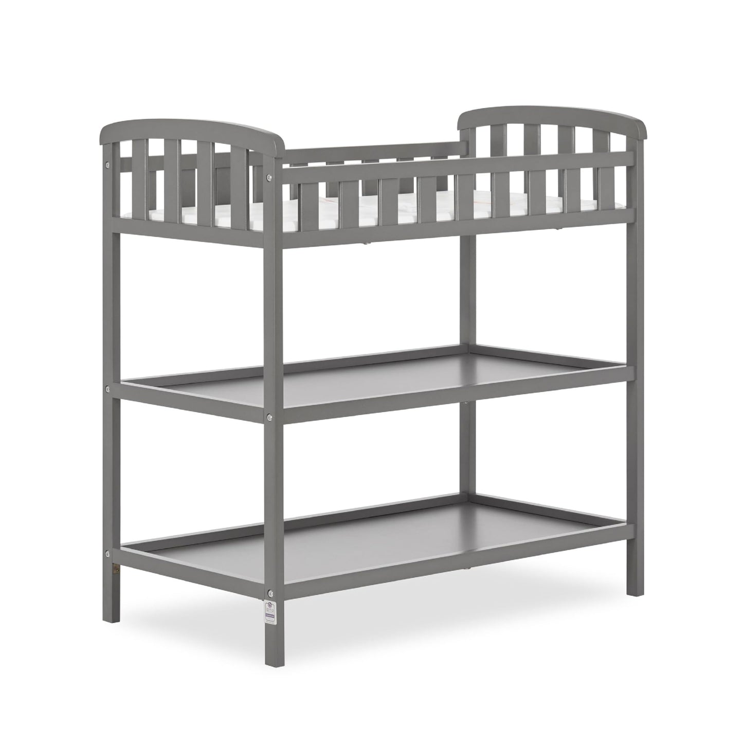 Dream On Me Emily Changing Table In Natural, Comes With 1" Changing Pad, Features Two Shelves, Portable Changing Station, Made Of Sustainable New Zealand Pinewood