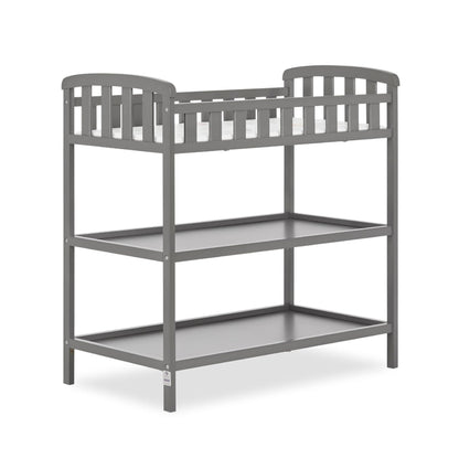 Dream On Me Emily Changing Table In Natural, Comes With 1" Changing Pad, Features Two Shelves, Portable Changing Station, Made Of Sustainable New Zealand Pinewood