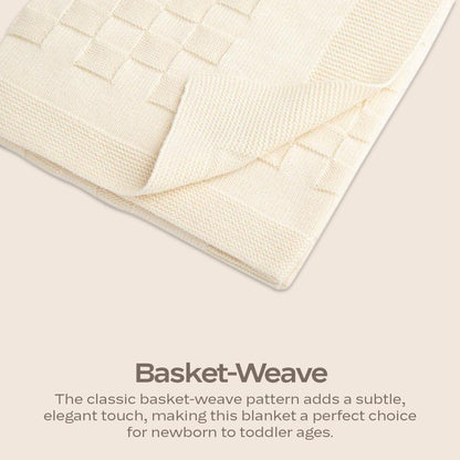 Organic Baby Blanket, 100% Organic Pima Cotton, Elegant Baby Blanket Perfect for Crib, Stroller, Nursery, Newborn Infant Boy Girl, 30” x 37”