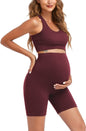 Women's Maternity 2 Piece Outfit Set - Bra & Shorts for Pregnancy - Yoga workout Lounge Wear Sets