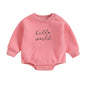 VISGOGO Newborn Infant Baby Boy Girls Oversized Romper Little Dude Sweater Onesie Coming Home Outfit Neutral Clothes