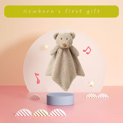 Baby Brown Teddy Bear Soft Stuffed Animal Security Blanket, Plush Bear Character Lovey Blanket, Baby Shower/Nursery Gift, Newborn Infant Toddler Snuggle Blankie for Boys Girls, 14 Inches