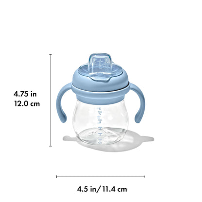 OXO Tot Transitions Soft Spout Sippy Cup with Removable Handles - 6 oz. - Blossom