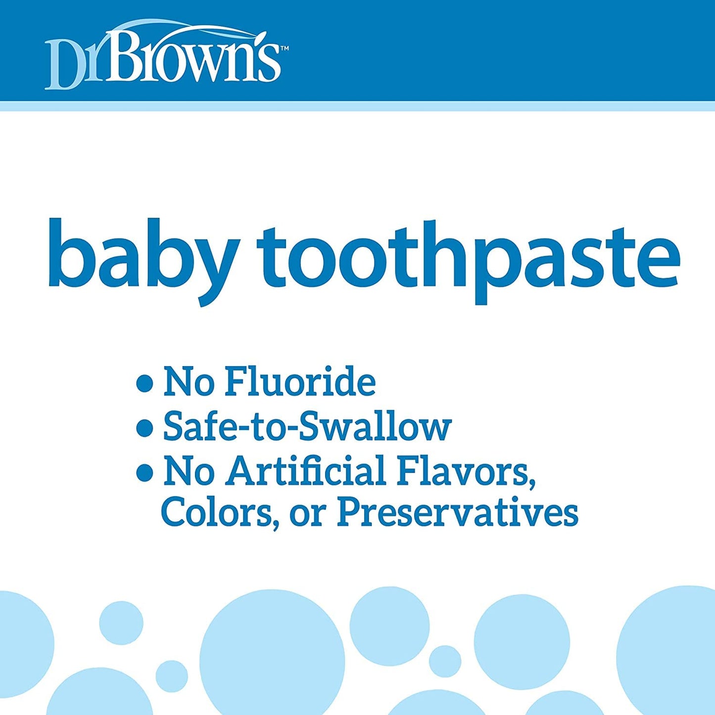 Dr. Brown's Fluoride-Free Baby Toothpaste, Safe to Swallow, Apple Pear, 1-Pack, 1.4oz/40g, 0-3 years