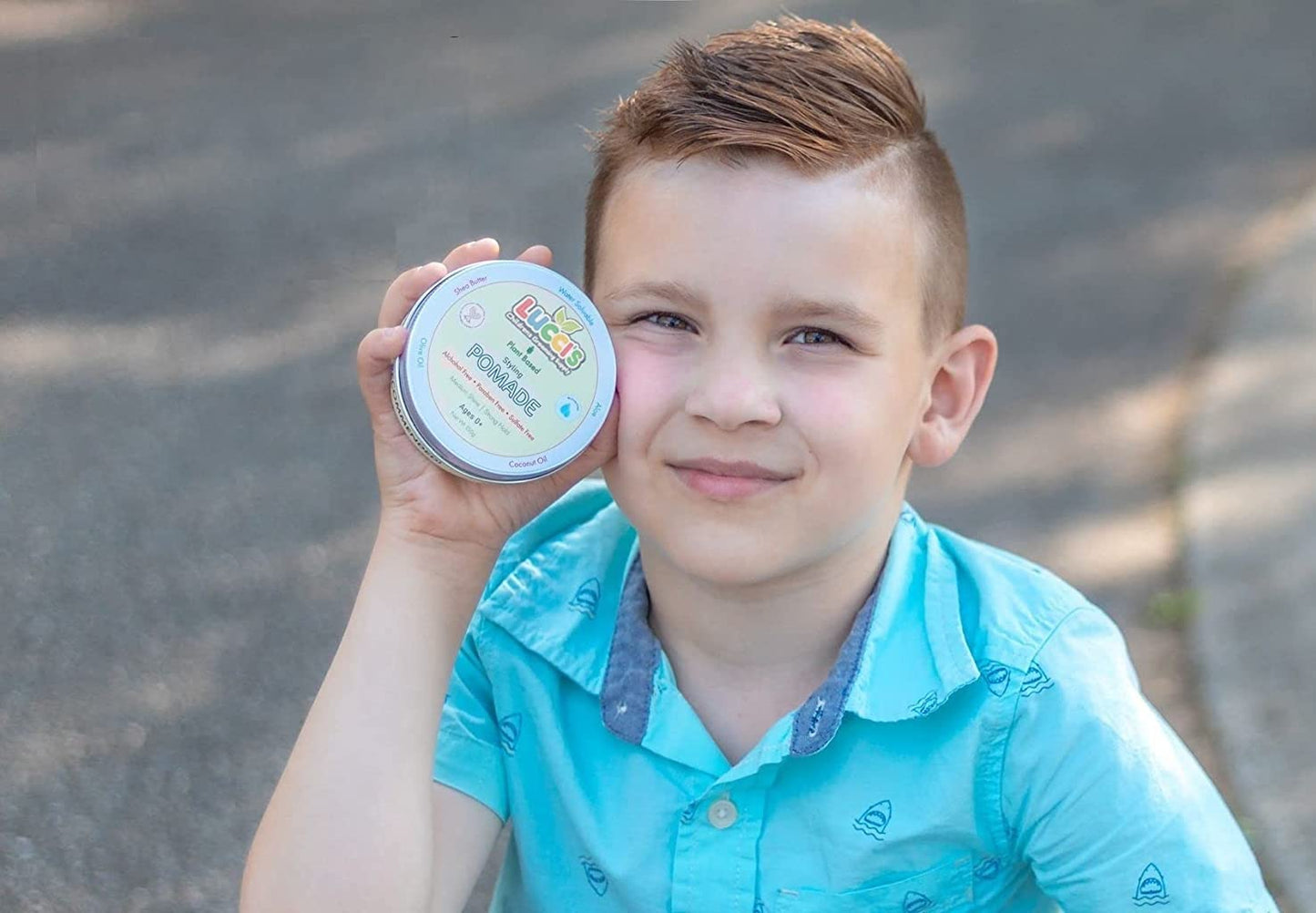 LUCCI’S CHILDRENS GROOMING SUPPLY Baby Hair Gel – 5oz Plant-Based Styling Hair Pomade for Infants – No Parabens or Sulphates – Medium Shine and Strong Hold Hair Paste for Kids