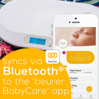 Beurer BY82 Multifunctional Baby Scale for Infants, Pets, Kids, & Adults up to 396lbs, Measures in 4 Units with Backlit Digital Display & Hold Function for Accuracy, Animal Scale for Cats and Dogs
