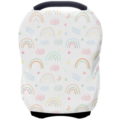 Car Seat Covers Canopy Cover - Multi-use Cover Carseat Canopy, Breathable Breastfeeding Cover, Car Seat Covers for Bbies, Boys & Girls Shower Gifts (Dark Blue Dinosaur)