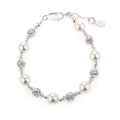 Cherished Moments Children's 14K Gold-plated or Sterling Silver Bracelet with Stardust Beads and Austrian Crystals for Babies, Infants, Toddlers, and Girls Jewelry Gifts