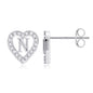 Anoup Heart Initial Stud Earrings - Gifts for Girls, Sterling Silver Post 14K Gold Plated All Over Hypoallergenic | CZ Simulated Diamond Stud Earrings | Birthday Gifts for Kids Toddlers Daughter