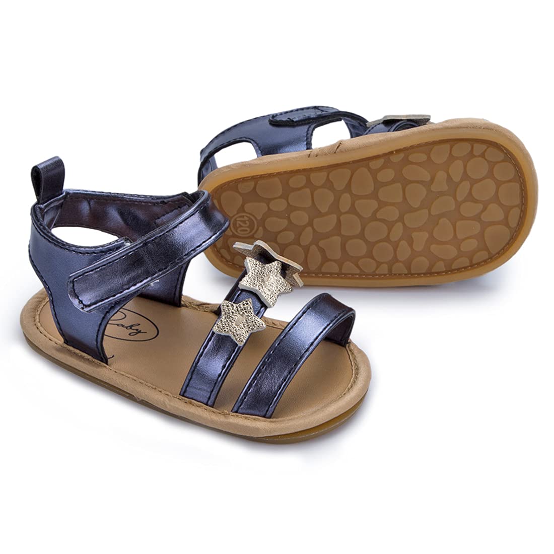 GAISUMMI Baby Girls Sandals Summer Bowknot Infant Crib Shoes Toddler Pu Leather Soft Rubber Sole First Walkers