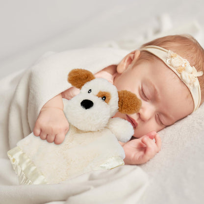 Bear Security Blanket Soft Baby Lovey Fluffy Blanket Unisex Lovie Snuggle Toy Baby Bear Stuffed Gift for Newborn, Boys and Girls, 13.5 Inch