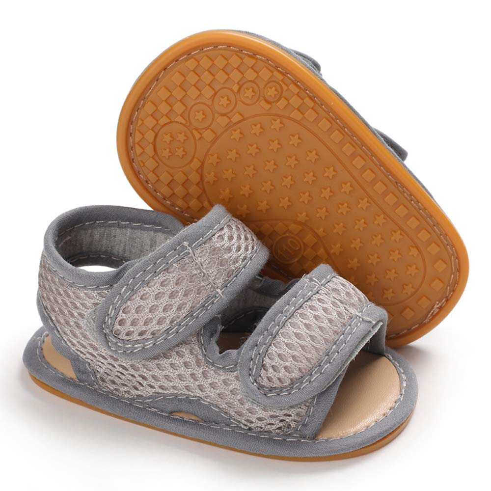 SOFMUO Baby Girls Boys Sparkly Bowknot Sandals Premium Soft Anti-Slip Rubber Sole Infant Summer Outdoor Shoes Toddler First Walkers