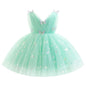 IDOPIP Toddler Baby Girls Shiny Butterfly Tutu Dress Princess Birthday Party Pageant Flower Girl Wedding V-Backless Dresses