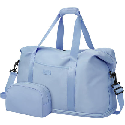Expandable Travel Duffle Bags Weekender Overnight Bags for Women Men Hospital Bag for Women Labor Delivery with Toiletry Bag Waterproof