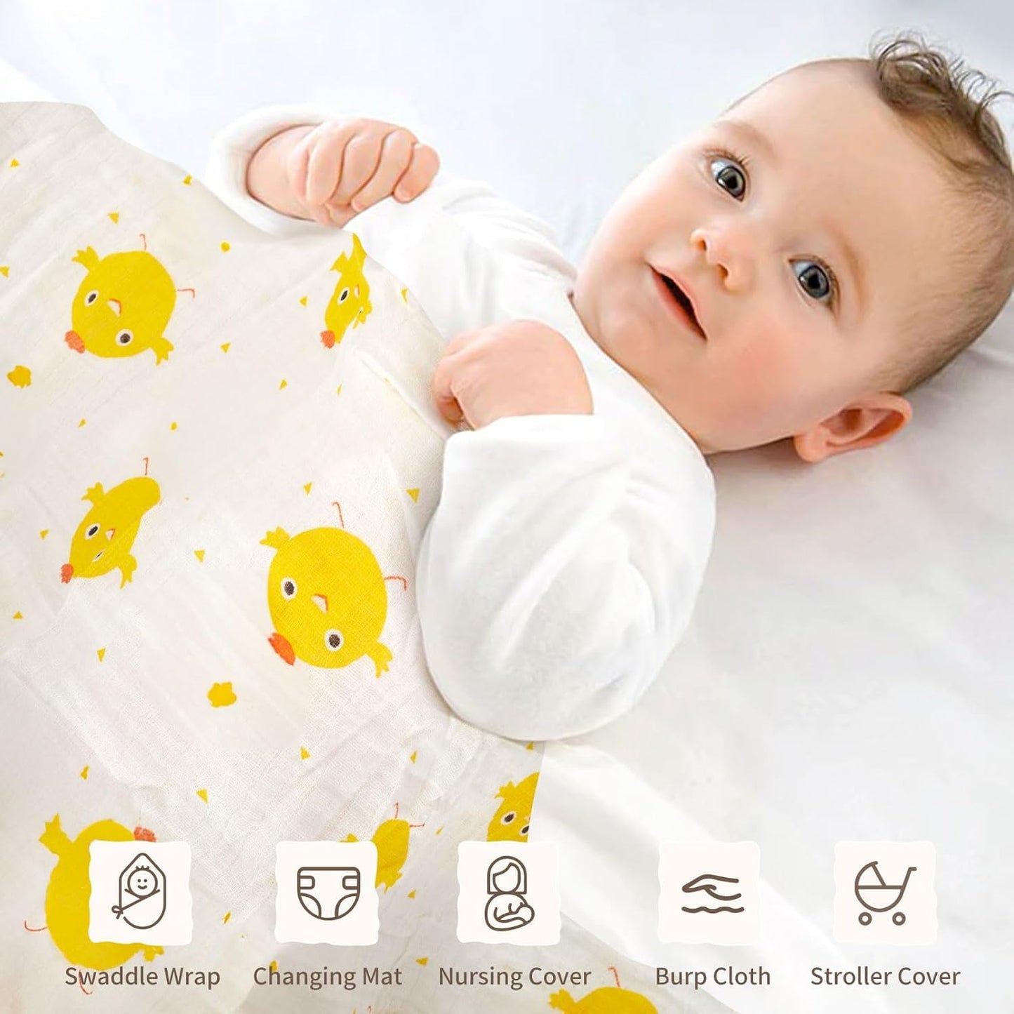 9pcs Newborn Baby Gifts for Boys Girls, Baby Shower Gifts for Baby Infant Toys 0-6 Months with 2 Rattle & Seat Toy, Blanket/Onesies/Bib/Socks/Memory/Carry Box, New Born Essential Stuff Gift