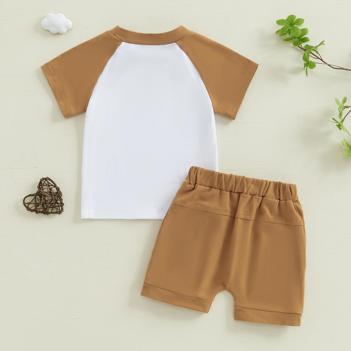 NZNDSHD Baby Boy Summer Clothes Daddys/Mamas Boy Matching Outfit Short Sleeve Embroidery T-shirt Plaid Toddler Shorts Set