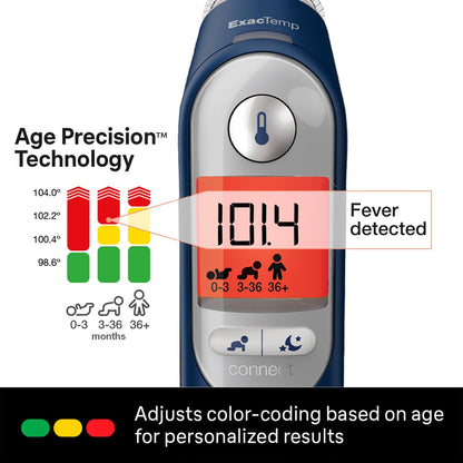 Braun ThermoScan 7+ Connect Digital Ear Thermometer - Family Care App Compatible, Age Precision Technology, Color-Coded Display, No. 1 Brand Recommended by Pediatricians, FSA and HSA Eligible