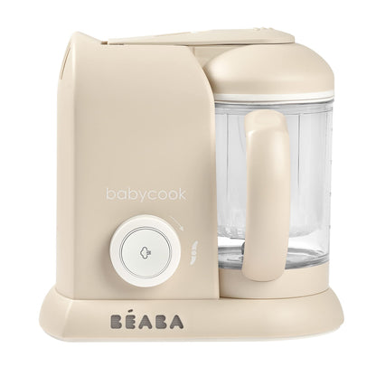 BEABA Babycook Solo 4 in 1 Baby Food Maker, Puree Steamer and Blender for Purees, Grinder with Auto Steam Cooking, Lrg Capacity 4.5 Cups 27 Servings in 20 Mins, Rose Gold