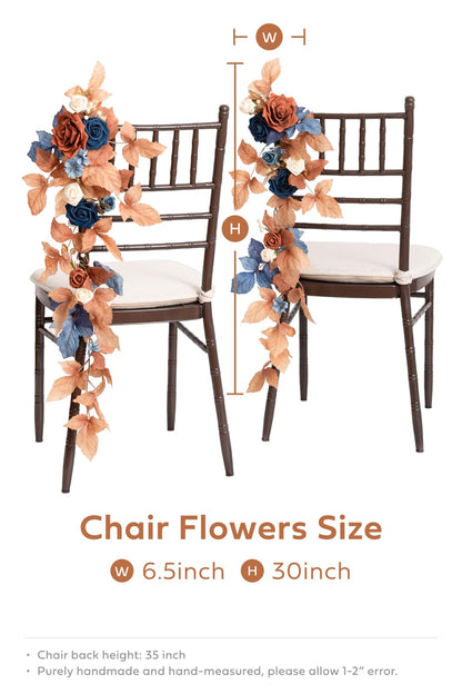 Ling's Moment 10pcs Wedding Chair Decorations Aisle Floral Swag Artificial Pew Flowers Hanging Garland Pink Blush & Cream For Ceremony Reception Church Rose Floral Faux Arrangement Party Outdoor Decor