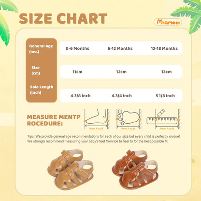 Miamooi Infant Baby Boys Girls Summer Beach Sandals Non Slip Soft Rubber Sole Toddler Outdoor Closed-Toe First Walker Shoes