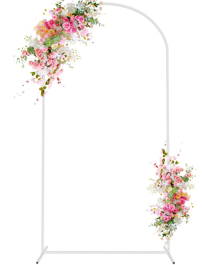 Wokceer 7.2 FT Wedding Arch Backdrop Stand, Gold Metal Arch Backdrop Stand for Wedding Ceremony Birthday Party Bridal Baby Shower Photo Booth Garden Floral Balloon Arches Decoration