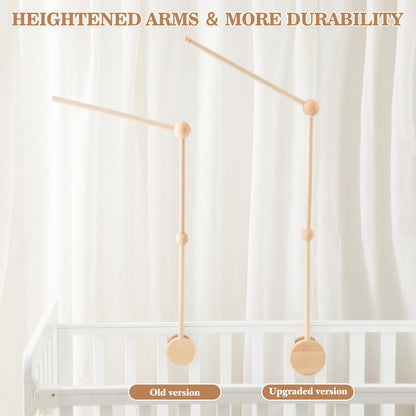 Baby Mobile for Crib Bear Cloud Crib Mobile Handmade Furry Nursery Mobile Gender Neutral Crib Toy Hanging for Nursery Decor Accessories