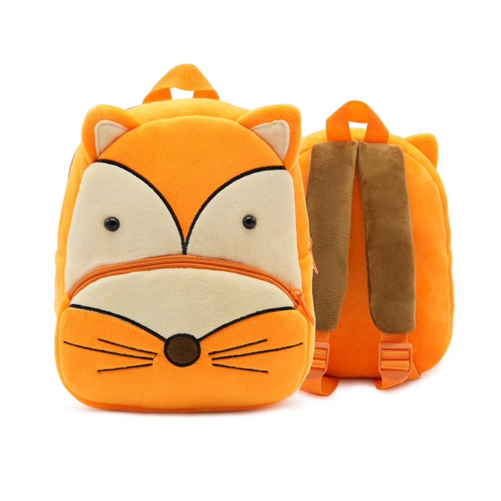 Ladyzone Toddler Backpack Zoo Animals Backpacks Cute Plush Bag Cartoon 10" Preschool Book Bag For 2+ Years Girls Boys