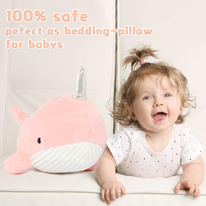 Tezituor 43.3 inch Giant Whale Stuffed Animal, Large Stuffed Whale Plush Ocean Toys, Hugging 4ft Soft Whale Plush Pillow for Girls Boys