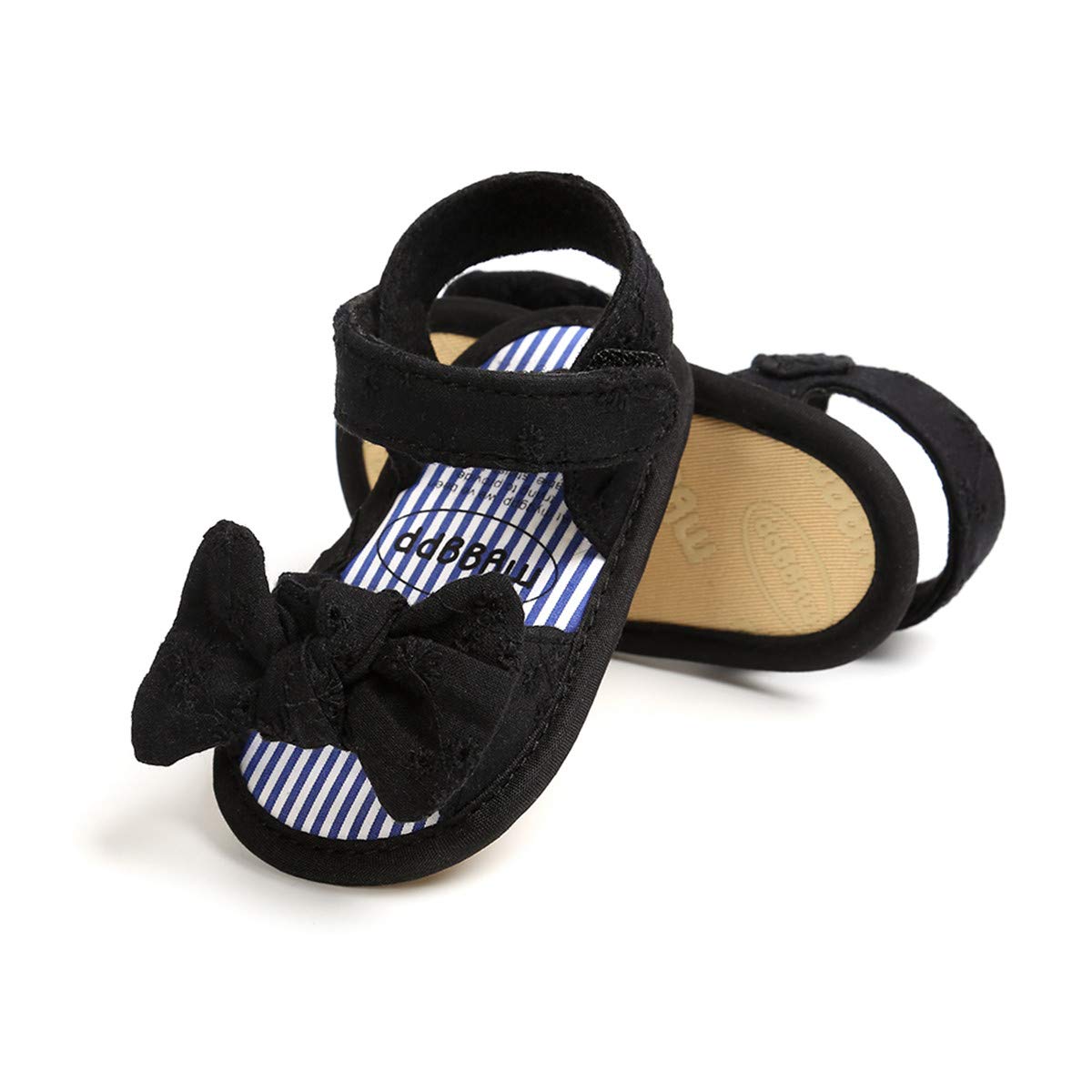 COSANKIM Infant Baby Girls Summer Sandals with Flower Soft Sole Newborn Toddler First Walker Crib Dress Shoes