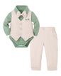 YALLET Baby Boy Clothes Suit 0-24 Months Infant Gentleman Outfits Formal Dress Shirt+Bowtie+Vest+Pants Set Baby Wedding Suits