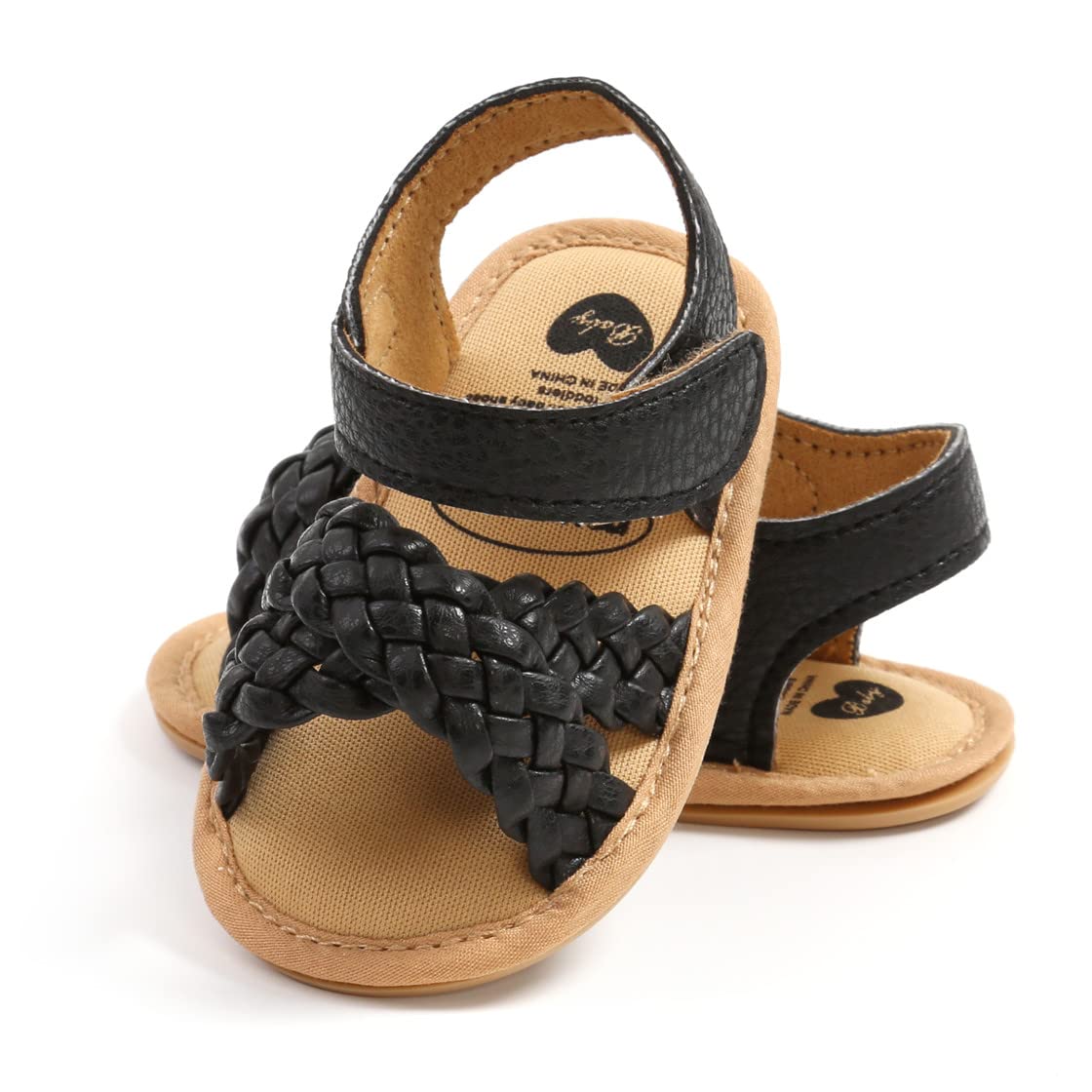COSANKIM Baby Girl Sandals Rubber Sole Summer Outdoor Infant First Walker Crib Dress Shoes Baby Sandals