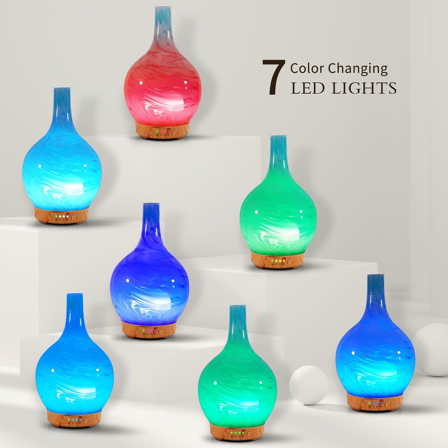 Porseme 3D Essential Oil Diffuser Cool Mist Humidifier Ultrasonic Aromatherapy Diffuser,150ml Last 6h,Auto Shut-Off,Air Refresh,Decoration for Home,Office,Yoga,Baby,Sleep