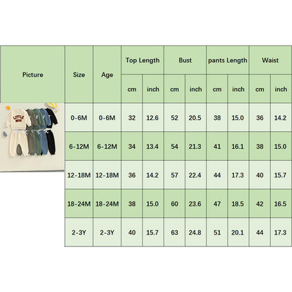 Toddler Baby Boy Fall Clothes Letter Print Long Sleeve Sweatshirt Elastic Pants Cute Kids Winter Outfits