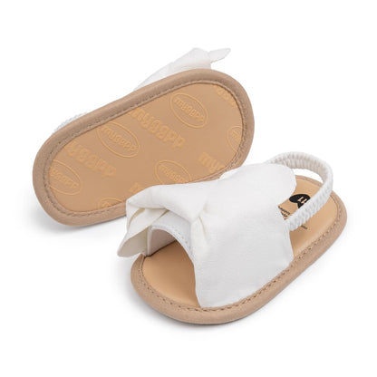 Meckior Infant Baby Girls Boys Summer Sandals Open Toe Lace Princess Dress Wedding Flats Shoes Newborn Toddler Soft Non-slip Sole First Walker Crib Shoes