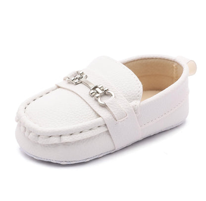 LONSOEN Baby Girls Boys Loafers Prewalker Dress Crib Shoes