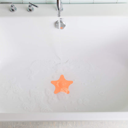 Boon Star Toddler Bathtub and Sink Drain Cover - Starfish Shaped - Easy to Clean Bath Stopper - Baby Bath Essentials