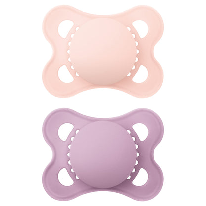 MAM Original Matte Baby Pacifiers, Binky for Boys 0-6 Months, BPA-Free Silicone Nipple, Easy to Clean, Best for Newborn Babies, Developed with Medical Experts, 2 Count Binkies with Sterilizer Case