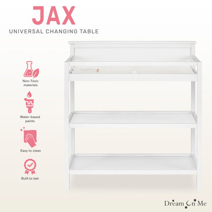 Dream On Me Jax Universal Changing Table, White , 34x20x40 Inch (Pack of 1)