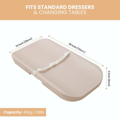 Baby Changing Pad, Baby Scale, 2 in 1 Baby Smart Scale and Change Pad, Waterproof Changing Pad, Wipeable Changing Pad with Safety Belt, Non-Slip Pad for Dresser, Easy to Clean & Portable Cushion Pad