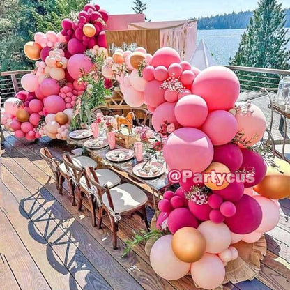 Pink Blue Green Balloon Garland Double Stuffed Dusty Light Green Baby Blue Blush Mauve Latex Pastel Balloon Arch Kit for Boho Baby Shower Gender Reveal Bear Birthday Floral Party Decoration