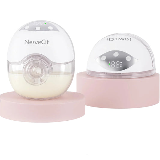 Electric Breast Pump Hands Free, Wearable Breast Pump with 4 Modes/12 Levels, Portable Painless Pumping, Adjustable Flange Sizes 19/21/24mm, Timer LCD Display Memory Function, 2 Pack White