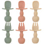6 Pack Baby Spoons and Forks Set, Silicone Baby Spoons Self Feeding 6 Months for Toddler Utensils,BPA Free, Baby Led Weaning Supplies Feeding Essentials,Dishwasher and Boil Safe