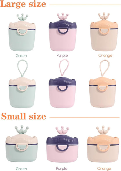 Personalized Formula Container, Portable Formula Dispenser for Baby with Carry Handle and Scoop for Travel Outdoor, Milk Powder Dispenser on the Go, Protein Powder Travel Container