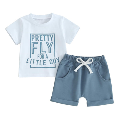 Kupretty Baby Boy Clothes Toddler Summer Outfit Short Sleeve T-Shirt Tee Tops Joggers Casual Shorts 2Pcs Clothing Set